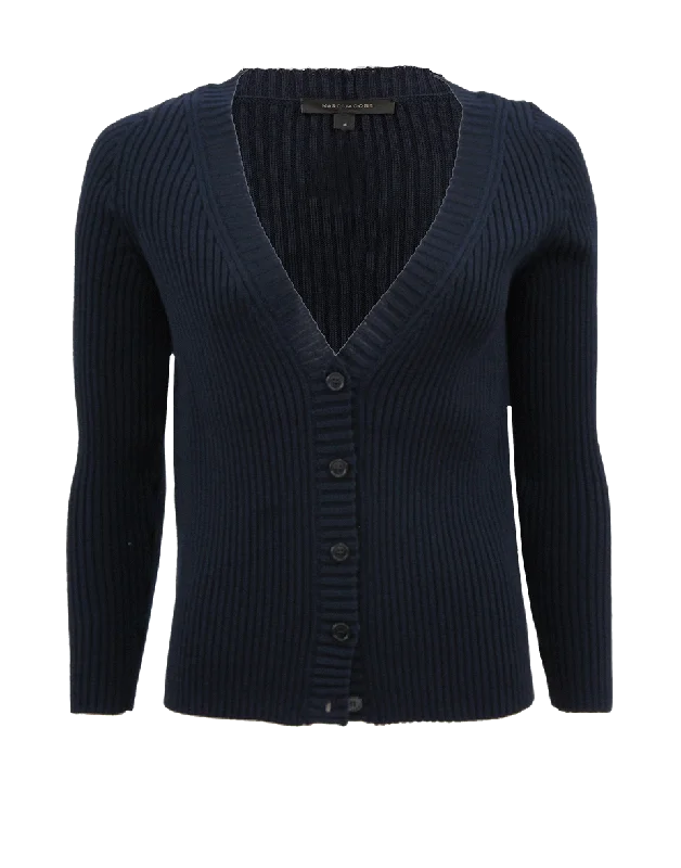 Navy V-Neck Cardigan