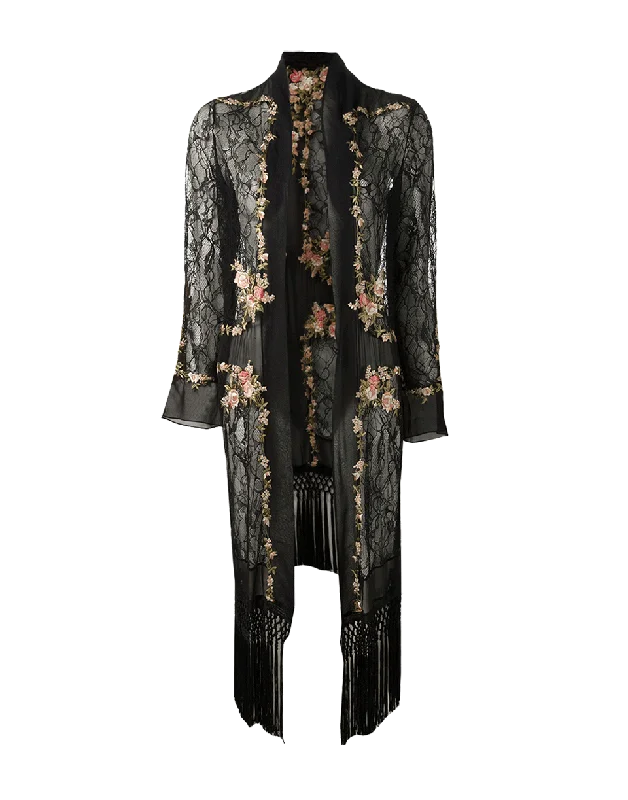 Lace And Chiffon Cloak Classic Women's Pin - striped