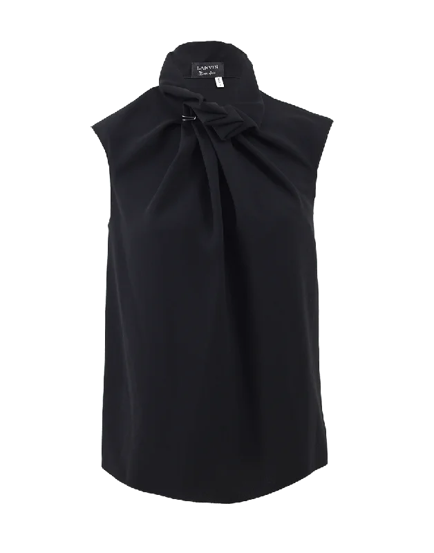 High Neck Top With Pin Athletic Women's 