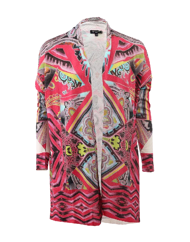 Paisley Print Drape Cardigan purpose