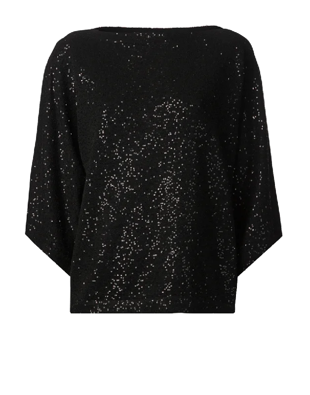 Bateau Neck Sequin Sweater