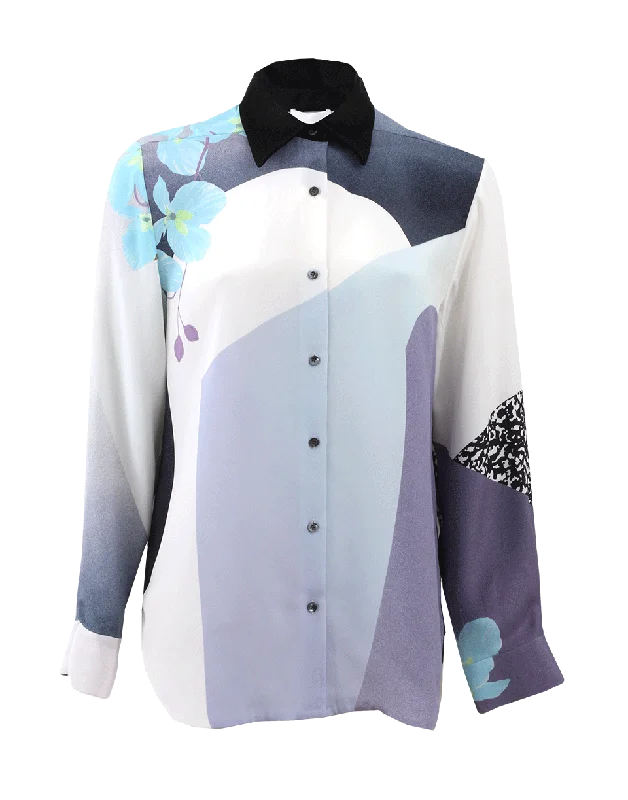 Classic Collar Shirt With Satin Lapel Monochromatic All - in - one