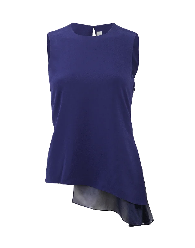 Top With Side Ruffle Cozy Women's Sherpa - lined