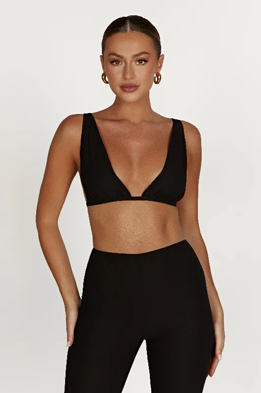 Daisie Chiffon Top - Black Refined Women's Velvet