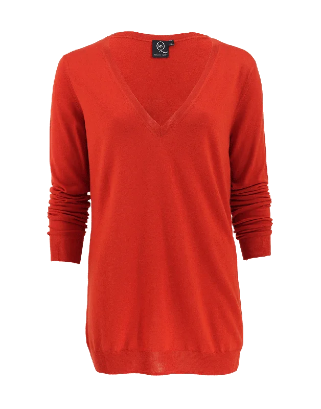 V-Neck Side Zip Jumper