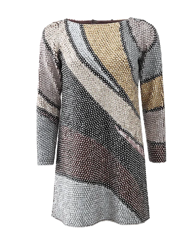 Wave Sequin Tunic Casual Women's Loose - fitting