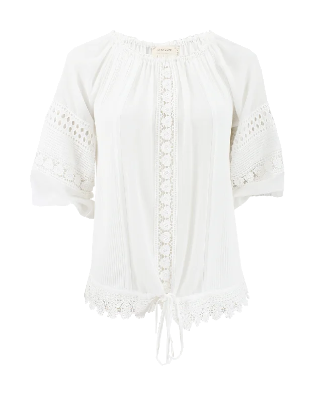 Embroidered Peasant Top Scandinavian
