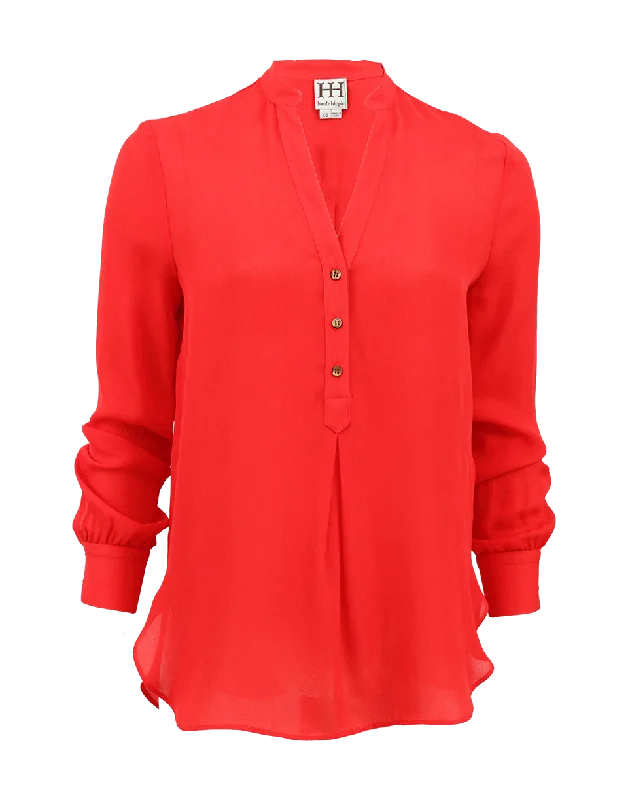 Henley Blouse Confident Women's Power