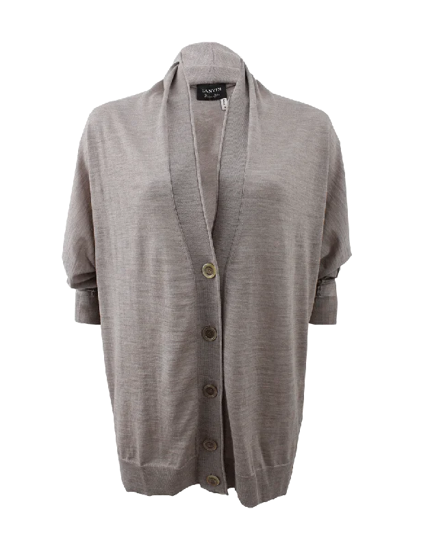 Oversized Cardigan With Fitted Sleeves performance