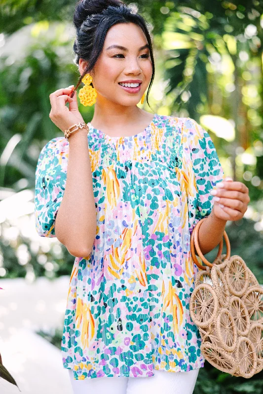 Find You Well Yellow Floral Blouse Elegant Women's 