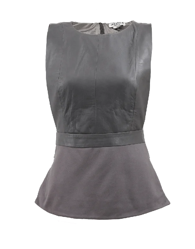 Jill Mixed Media Shell Top Modern Women's 