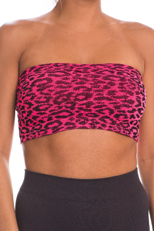 Just That Easy Pink Leopard Bandeau Top performance