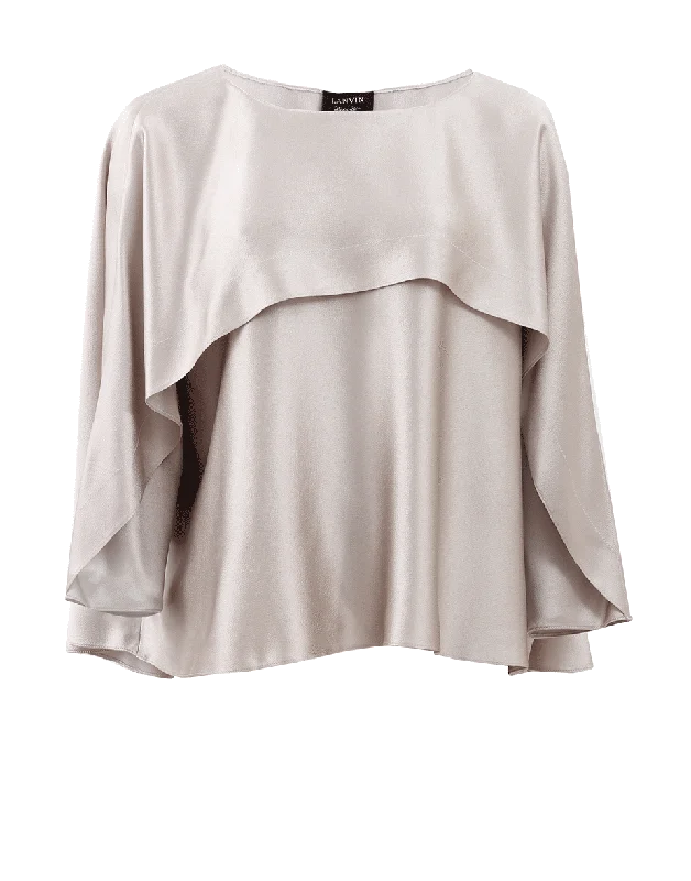 Overlay Blouse Minimalist Women's Casual
