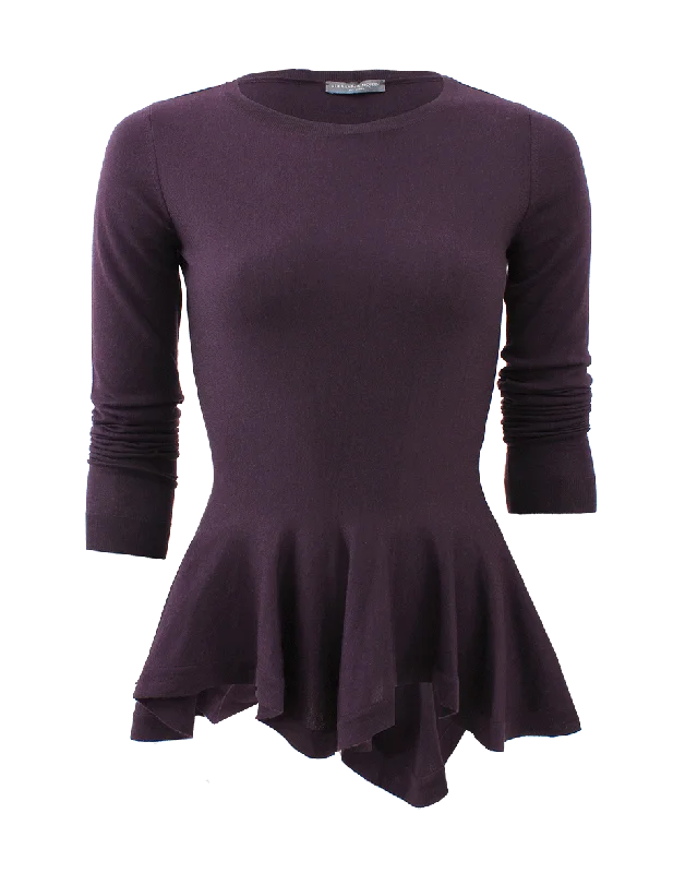 Boatneck Peplum Pullover Women