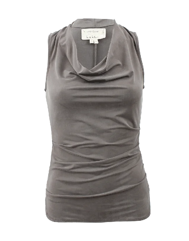 Sleeveless Cowl Neck Jersey Tank Dynamic Women's Moto