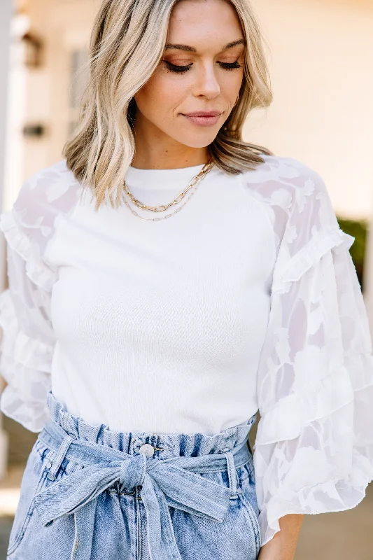 Too Close White Lace Blouse Australian Beach