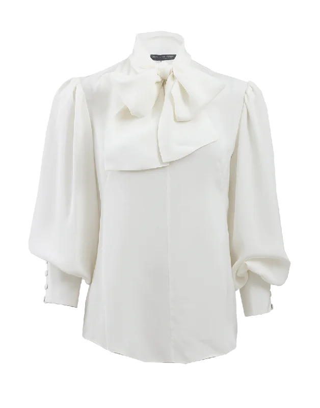 Oversized Blouse With Necktie Feminine Women's Style 
