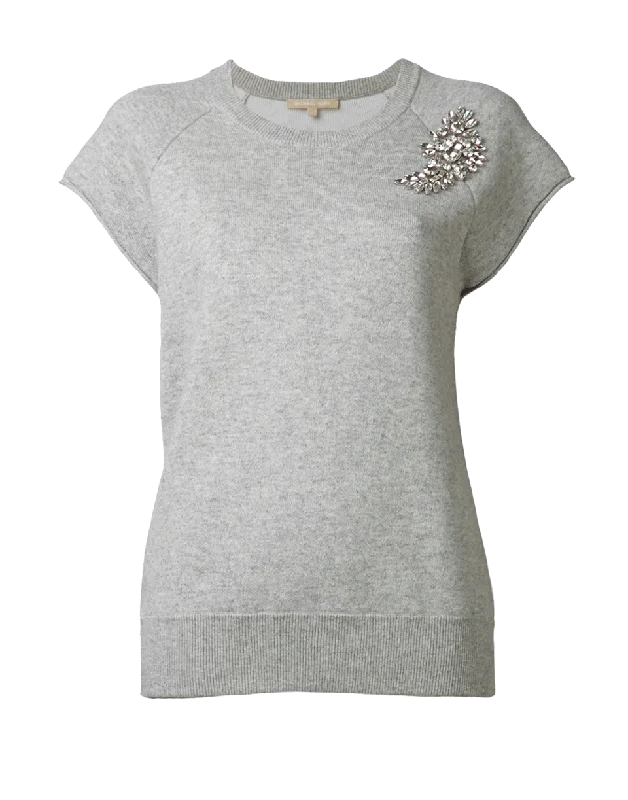 Raglan Crewneck With Brooch