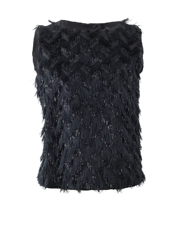 Feather Front Top Geometric