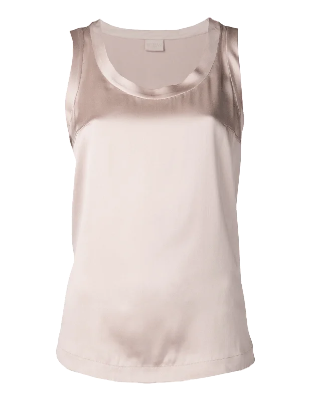 Satin Scoop Neck Tank Monochromatic All - in - one