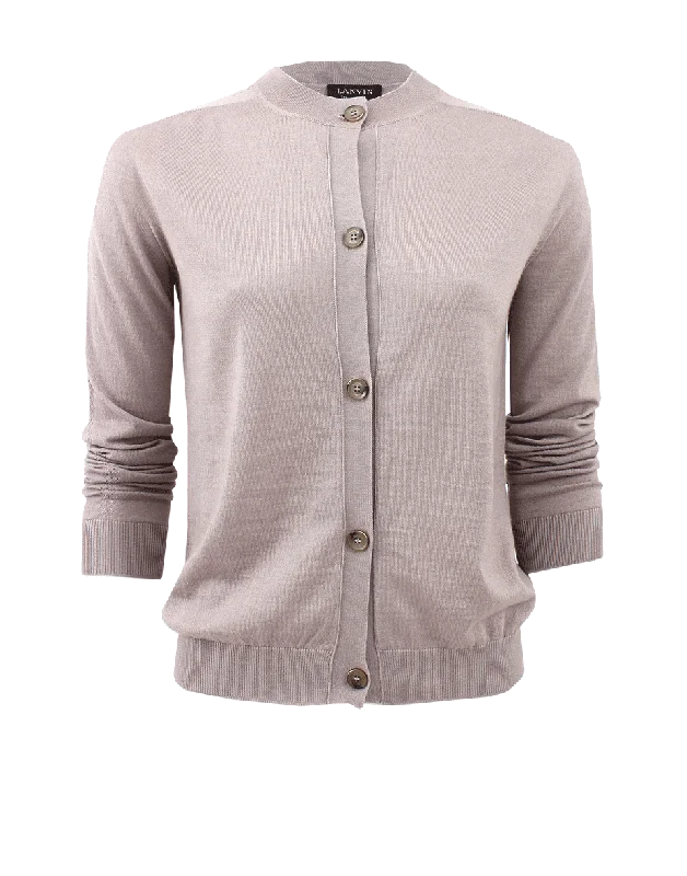 Button Up Short Cardigan Monochromatic All - in - one