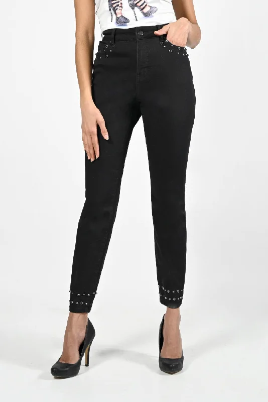 Frank Lyman Jeans 224564U Black Sleek Women's Metallic