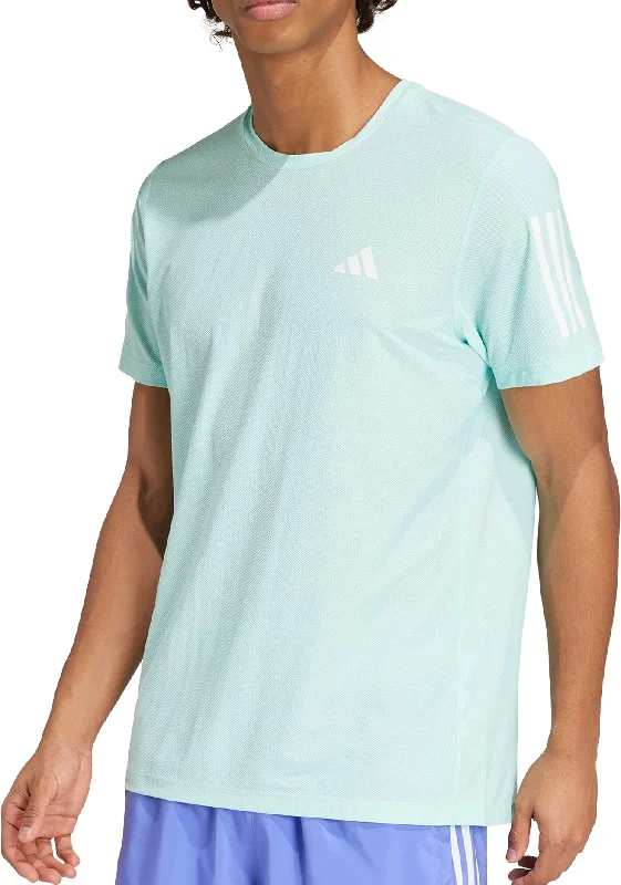 adidas Own The Run Short Sleeve Mens Running Top - Green