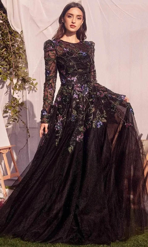 Andrea and Leo MA107 - Floral Sequin Long Gown