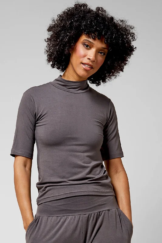 Yoga Short Sleeve Polo Top Mink Casual Women's Loose - fitting