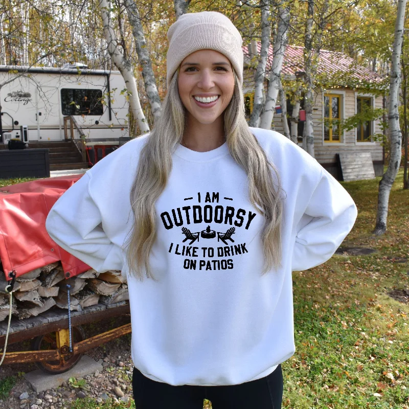Drinking On Patios Gildan Crewneck or Hoodie Sweatshirt *UNISEX FIT* Gym