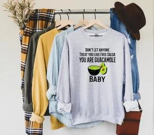 You are Guac Baby Graphic Sweatshirt Elegant Women's Formal 