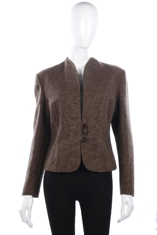 Cotswold Woollen Weavers Tailored Jacket Brown UK Size 14 European