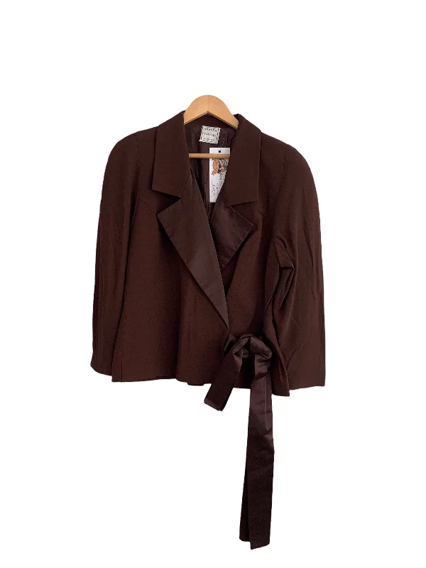Amanda Wakeley Designer Brown Jacket Size M/L Artistic Women's Avant - 