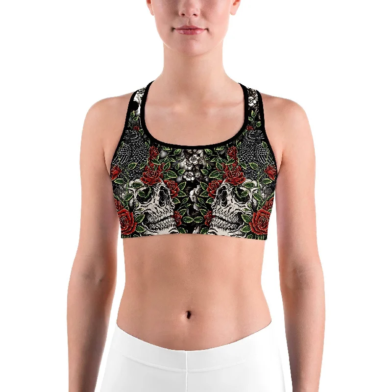 Skulls & Roses Sports bra Bold Women's Statement
