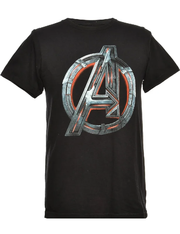 Black Avengers Printed T-shirt - M