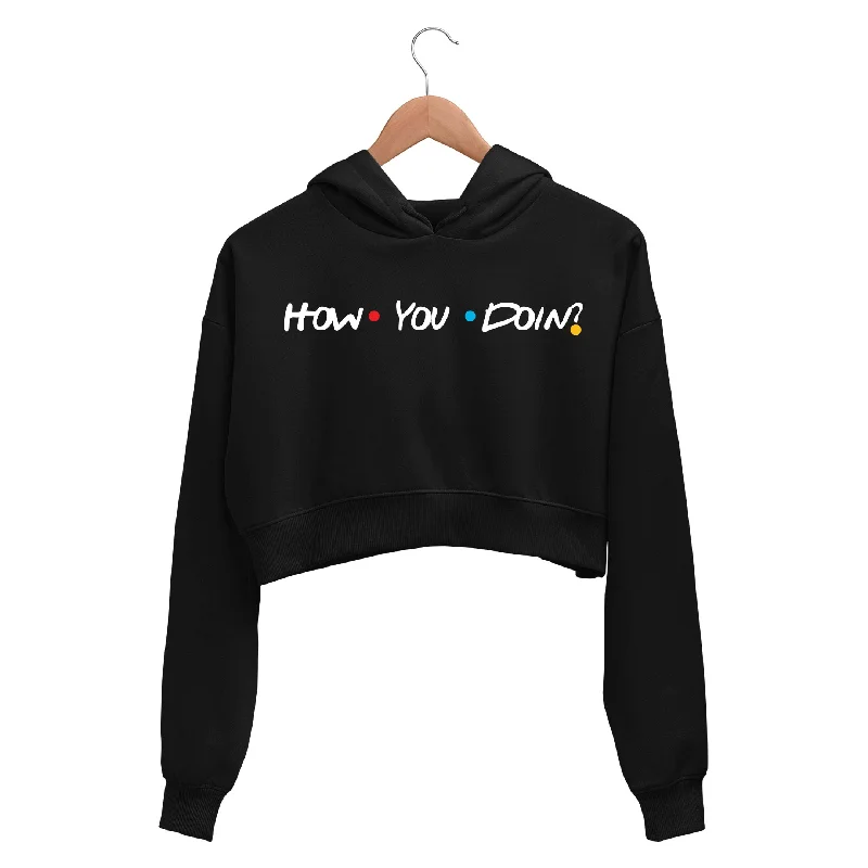 Friends Crop Hoodie - On Sale - M (Chest size 36 IN) Trendy Women's Oversized
