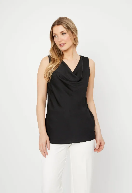 Satin Straight Sleeveless Top