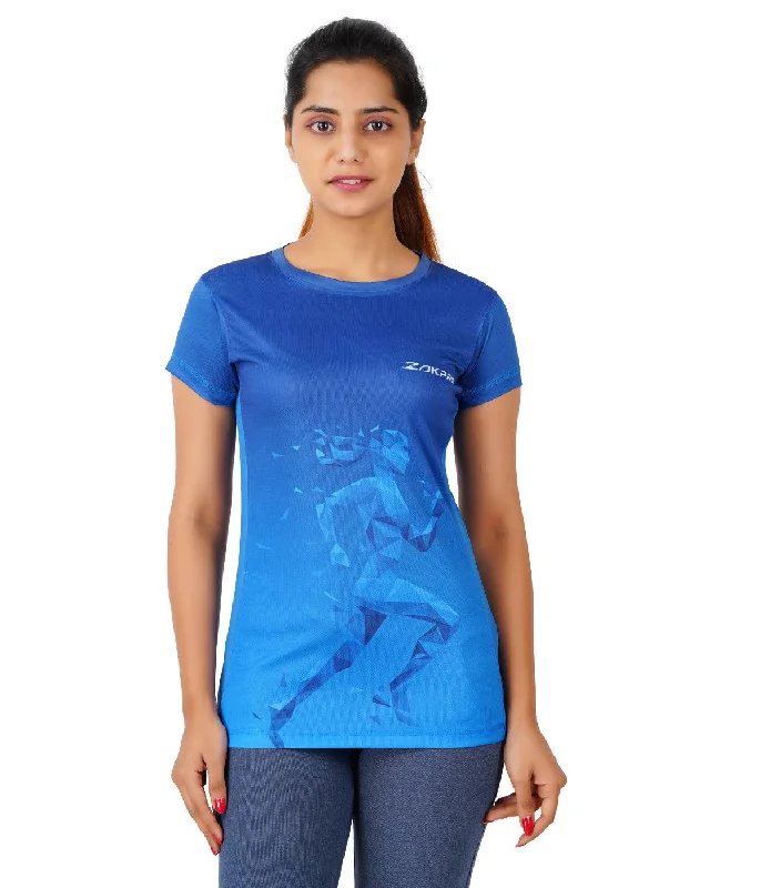 Zakpro Sports Women's Cycling T-Shirt (Bluish Run) Modern Women's 