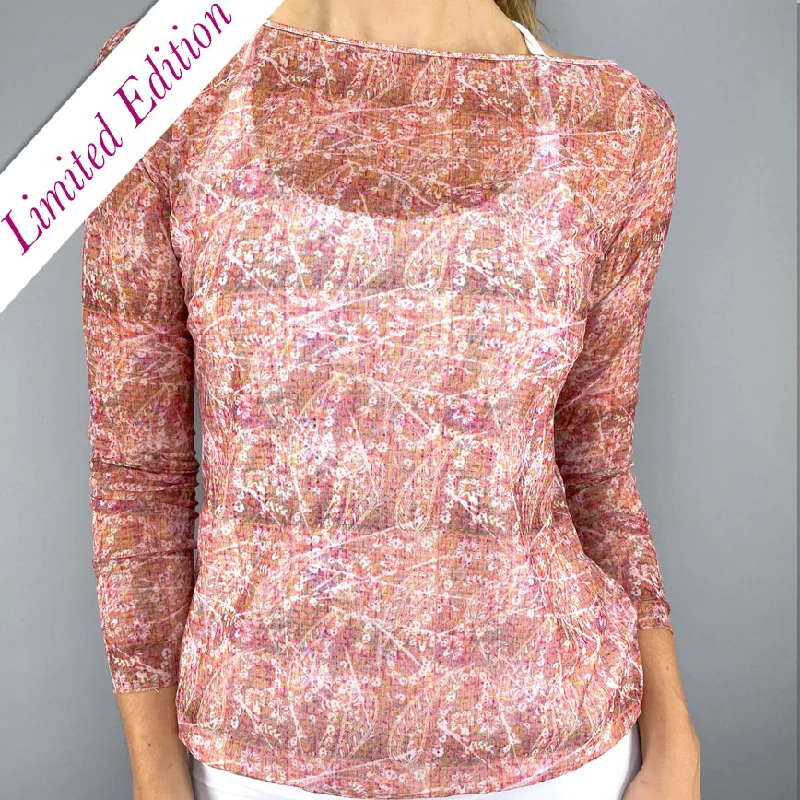Lush Weave LE Sheer Symmetrical Pullover Top Street