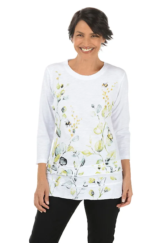 Kelly Mineral Wash Ruffle Knit Top Laid - back Women's Style