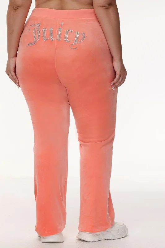 Plus-Size OG Big Bling Velour Track Pants