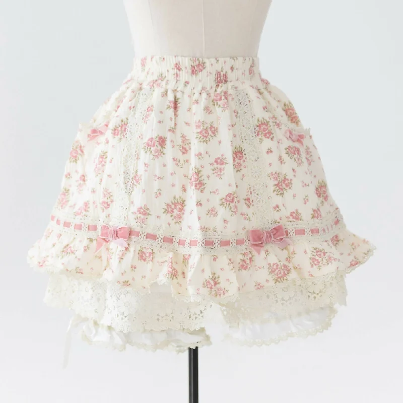 Lilia & Lace Floral Skort with Attached Bloomers