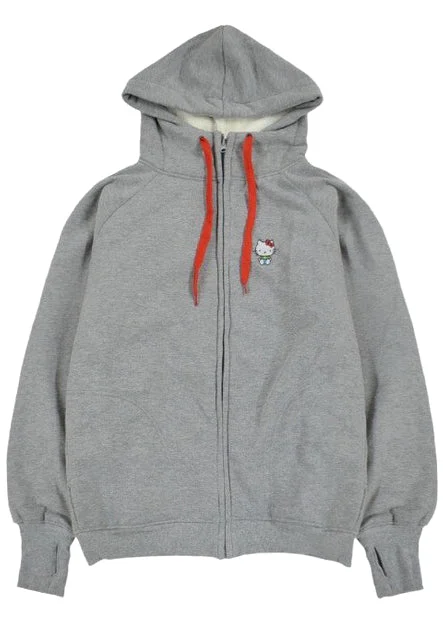 Sanrio Hello Kitty Sherpa Zip Up Hoodie Polished Women's Silk