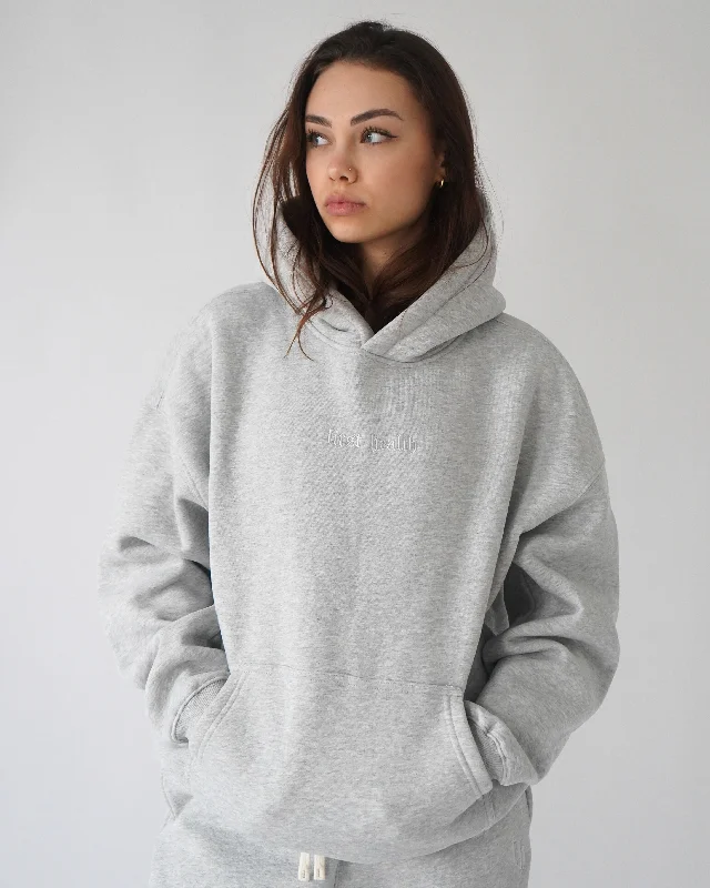 Legacy Hoodie - Heather Gray Artistic Women's Hand - painted