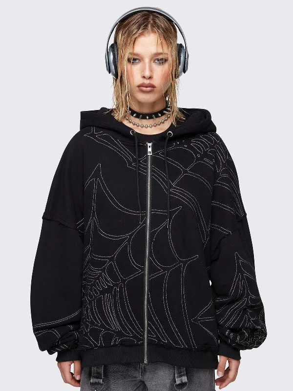 Arachnid Zip Up Hoodie Practical Women's Multi - 