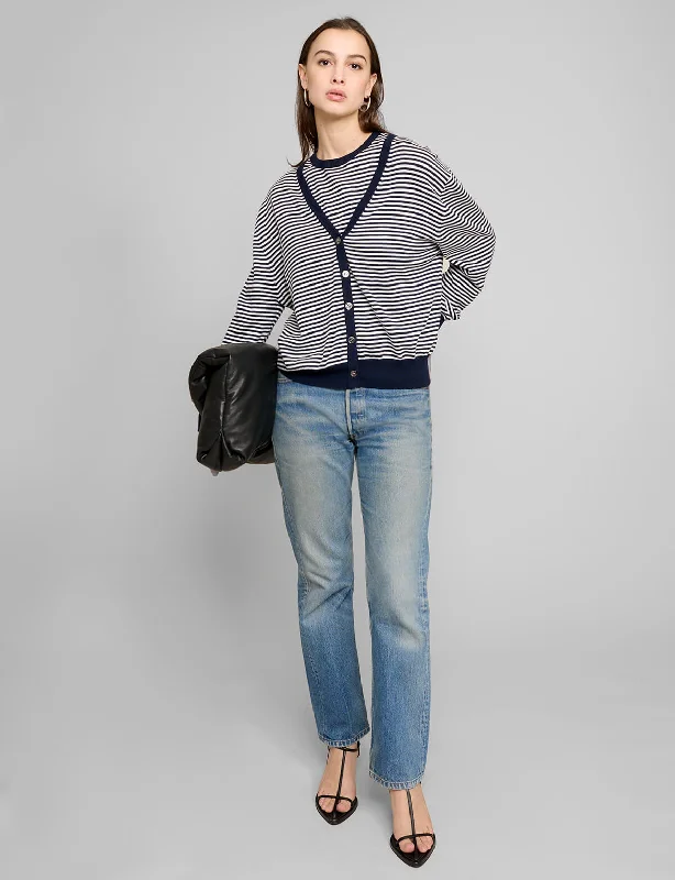 Stripe Cardigan Two-Piece Set Modern Women's Tech