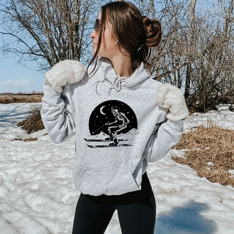 Skeleton Skiing Gildan Crewneck or Hoodie Sweatshirt *UNISEX FIT* Monochromatic Office Style Skeleton Skiing Gildan Crewneck or Hoodie Sweatshirt *UNISEX FIT* Monochromatic Office Style