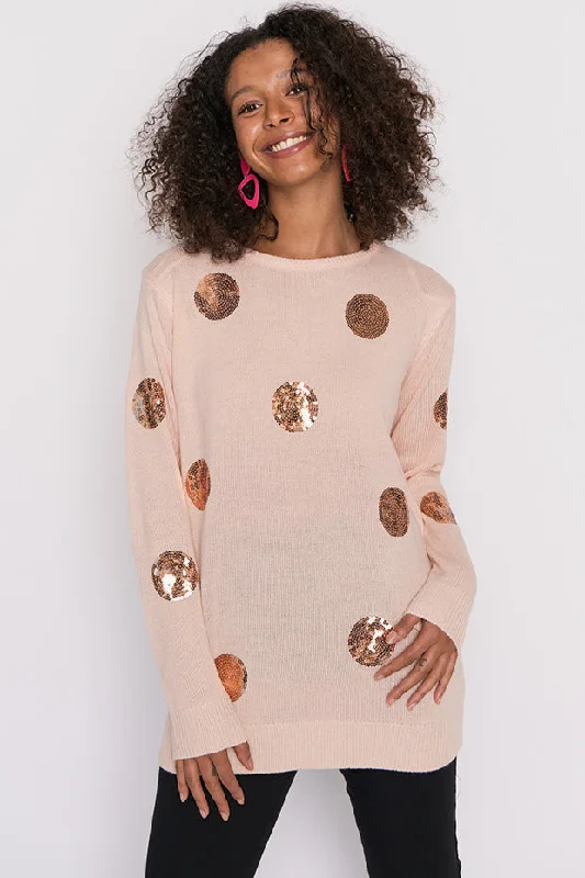 Monica Shell Sequins Knit Jumper Refined Women's Classic 