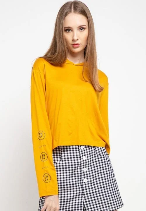 Third Day LTC55 crophood evo arm kuning Confident Women's High - fashion