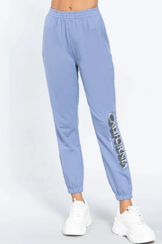Graphic Long Jogger Pants Monochromatic Office Style